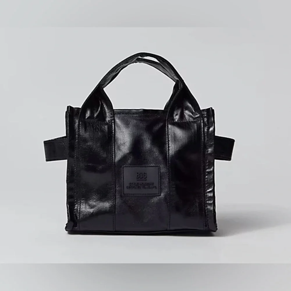 Urban Outfitters Sold Out BDG Serena Coated Denim Mini Tote Bag (Like New) Black - Picture 1 of 16